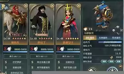 文明与征服阵容及加点搭配