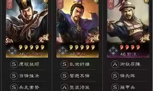 司马盾郭淮阵容搭配没曹操
