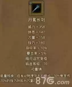 地下城堡月冕装备大全插图