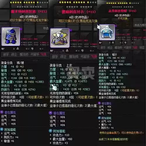 冒险岛飞侠装备制作大全插图1