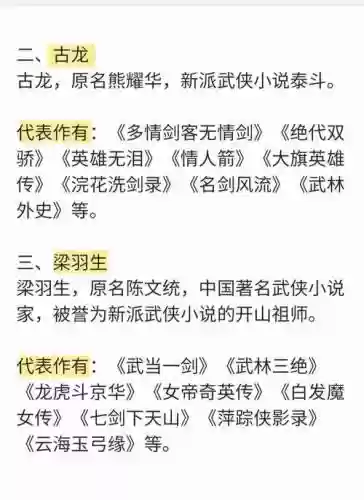 古风武侠小说最强阵容搭配，古风武侠小说推荐