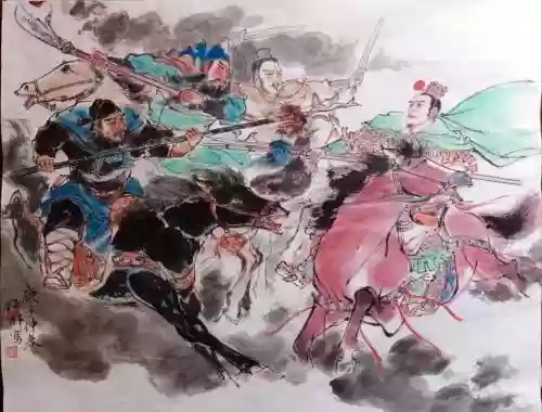 水墨版英雄搭配阵容，水墨英雄画插图