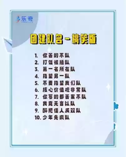 团队最佳阵容搭配图，最佳团队队名插图